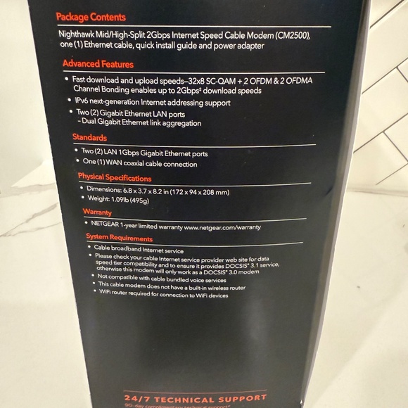 Netgear Nighthawk CM2500 High Speed Cable Modem - Picture 4 of 7